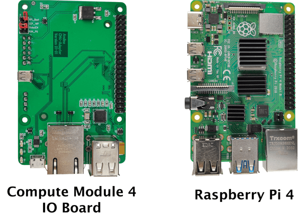Raspberry Pi Compute Module 4 IO Board vs Raspberry Pi 4 Comparision