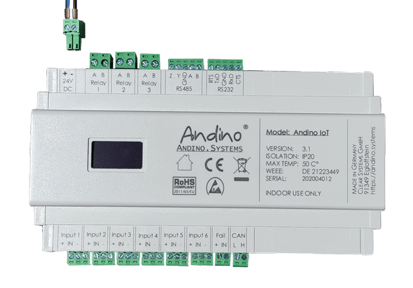 Andino IO - Industrie PC mit Raspberry Pi 4 / CM4, 4G/LTE Modem, Heatsink und RTC