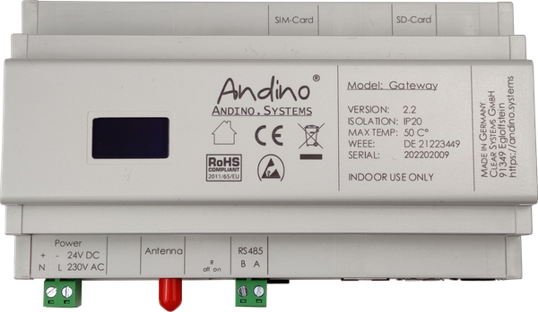 Andino Gateway for Raspberry Pi with RS485 + PCIe for 4G Modem or LoRa Concentrator