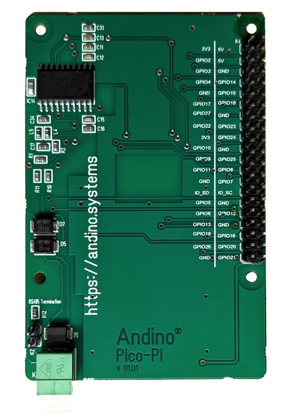 RP2040 Pico zu Raspberry Pi 4B Adapter mit RS485