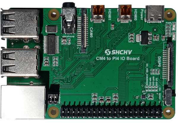 SHCHV CM4 to PI4 IO Board + CM4004032 (4GB RAM)